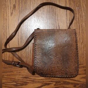 Patricia Nash Brown Embossed Crossbody Bag
